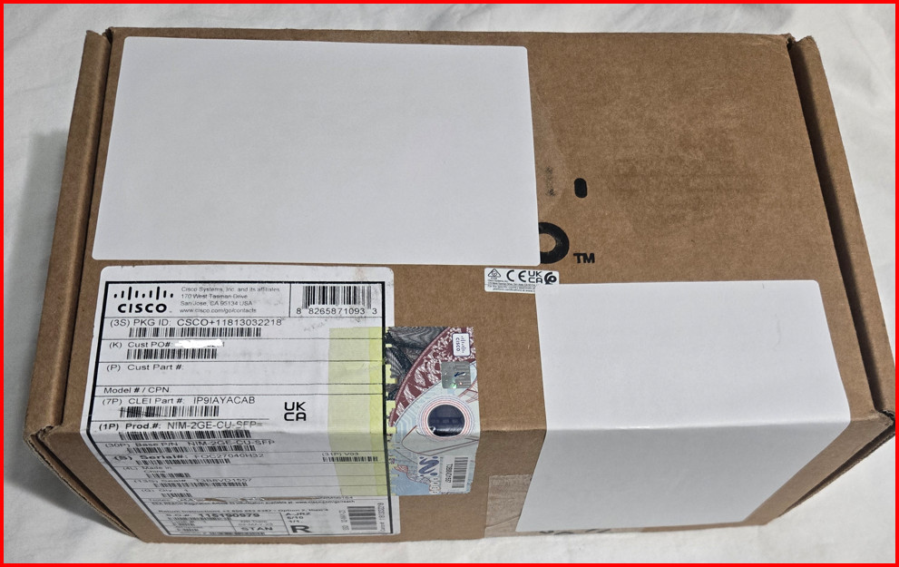 NEW Cisco NIM-2GE-CU-SFP 2-Port Gigabit RJ-45 SFP Ethernet WAN Module - Sealed