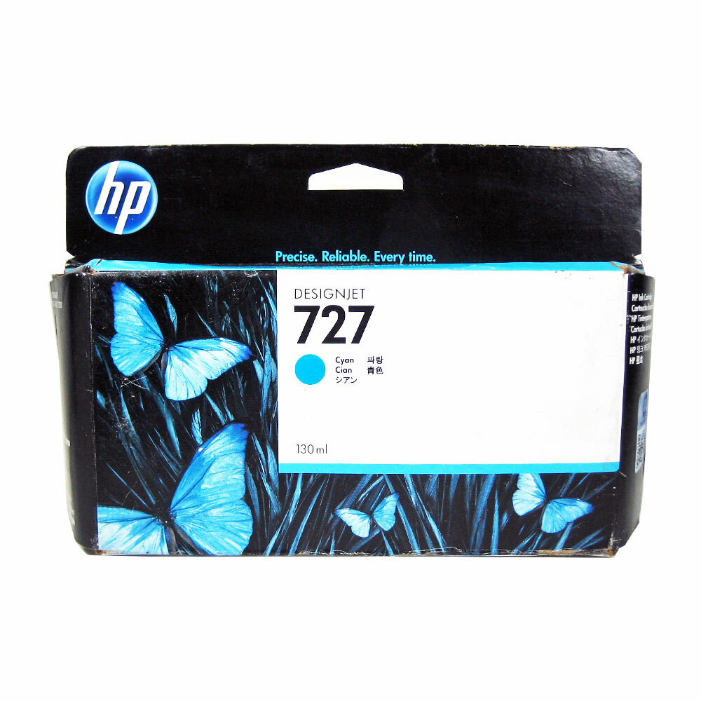 Genuine HP 727 Cyan 130ml B3P19A DesignJet T1500 T920 T2500 (Retail Box)