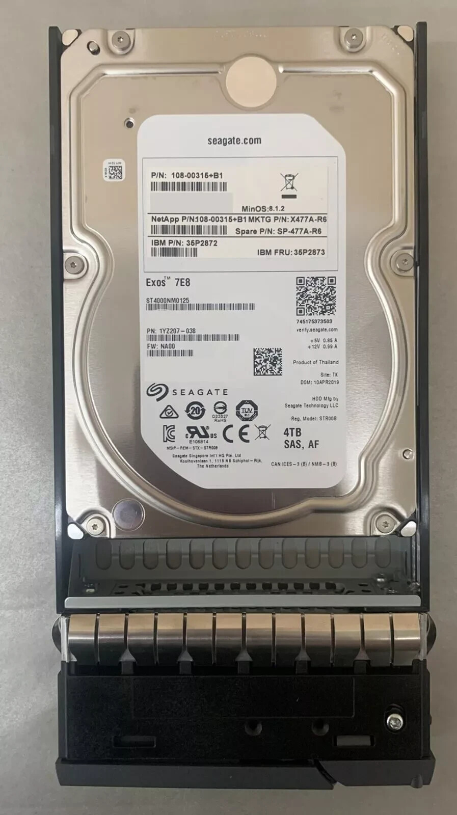 NETAPP X477A-R6 4TB SAS 7.2K RPM HARD DRIVE 108-00315 DS4246 DS4243 X477A