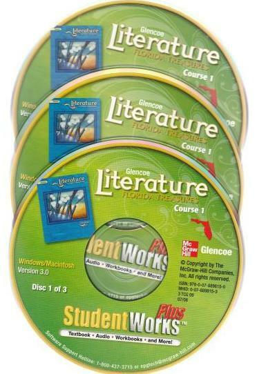 Glencoe Literature: Florida Treasures Course 1 StudentWorks Plus PC MAC CD text+