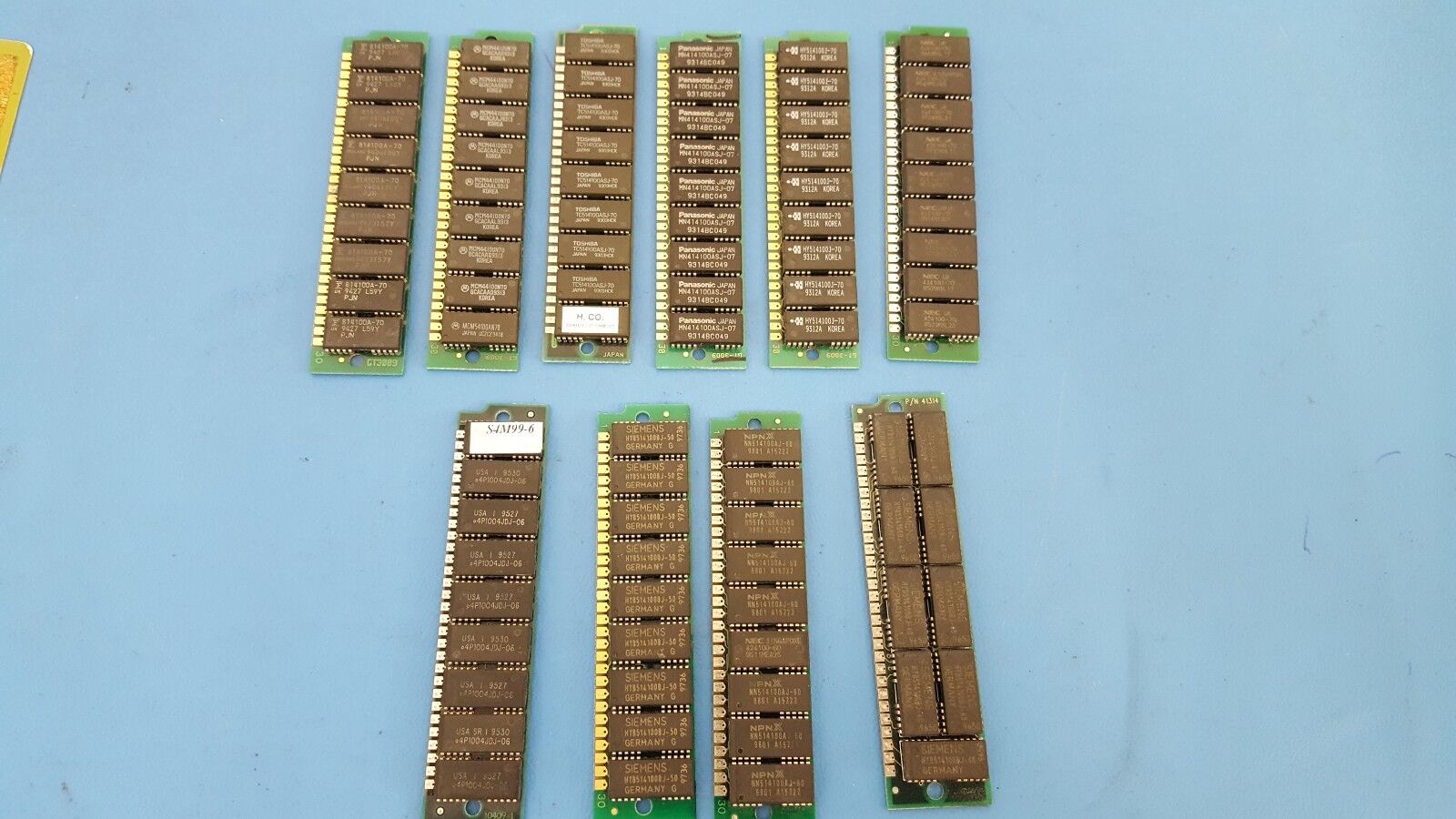 RAM Memory, 30 PIN, RAM, Module, FPM, 30P, Lot of 9 Pcs