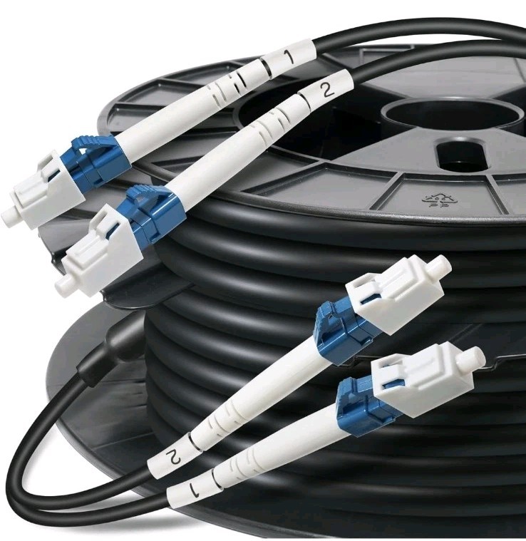 300 ft All-Dielectric (5.8mm) Aerial/Direct Burial Outdoor Multimode Duplex O...