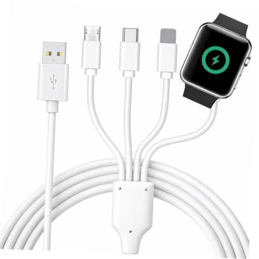 4 in 1 Watch & Phone Charger Cable – Travel Essentials Multi Charging Cable