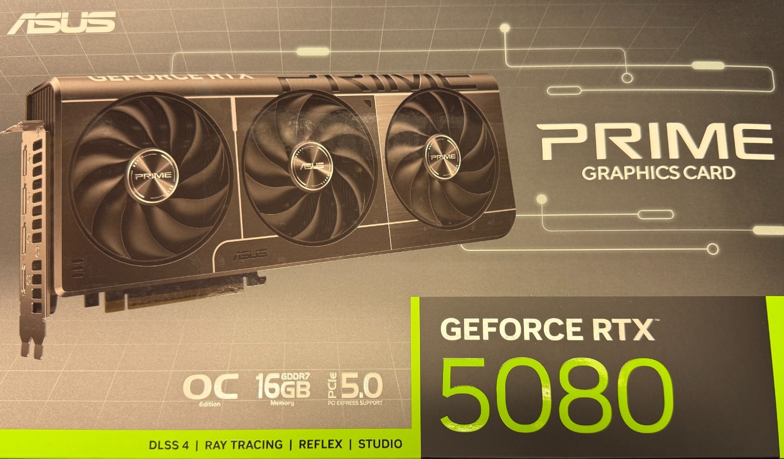 ASUS Prime GeForce RTX 5080 16GB GDDR7 OC GPU - Factory New