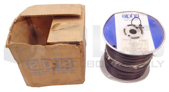 NEW ROLL OF 1000 FT. ALPHA 1869/19 WIRE 14AWG, MIL-W-168780 TYPE BN, 305M, BLACK