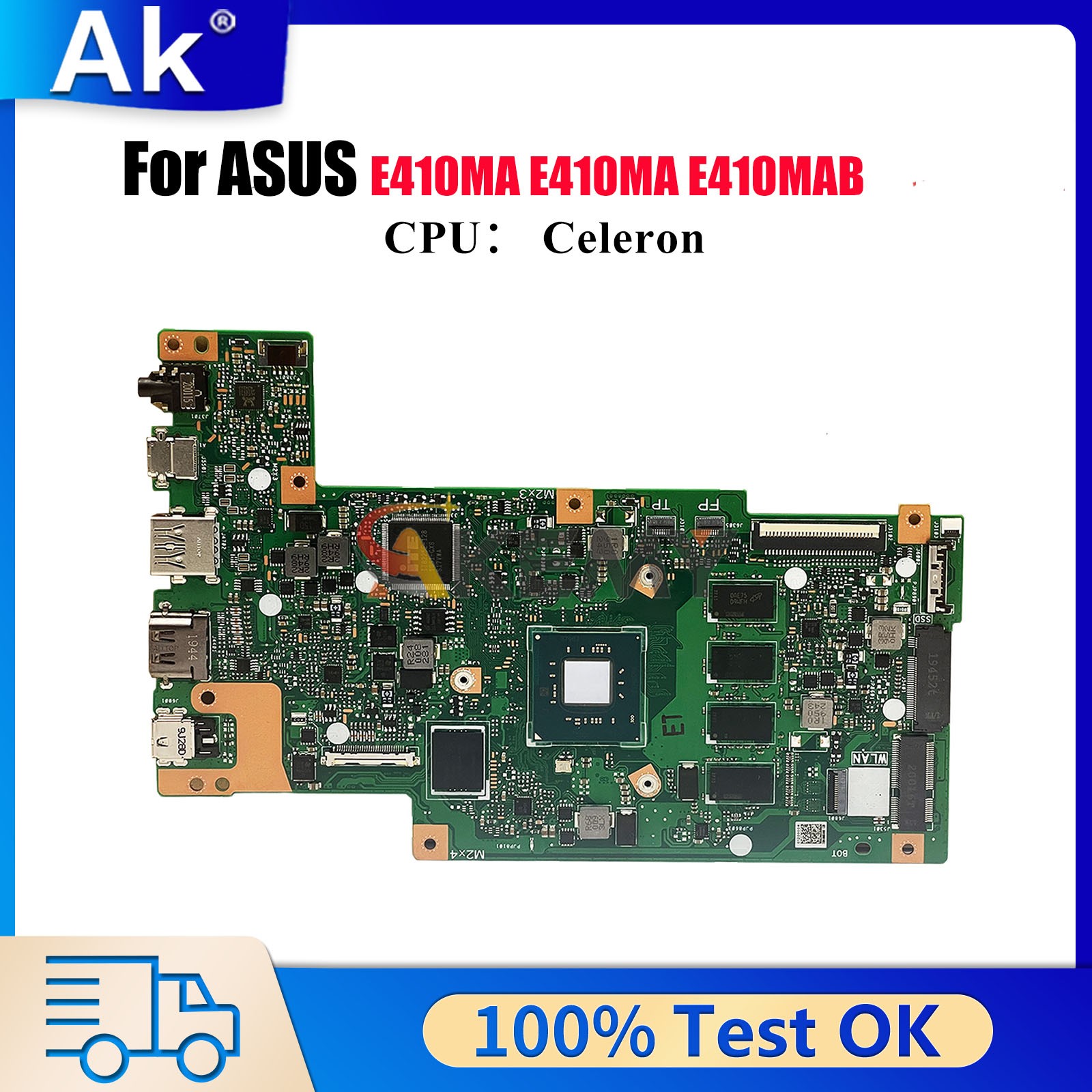 E410MA Laptop Motherboard For ASUS EeeBook E410M E410MAB Mainboard W/ CPU
