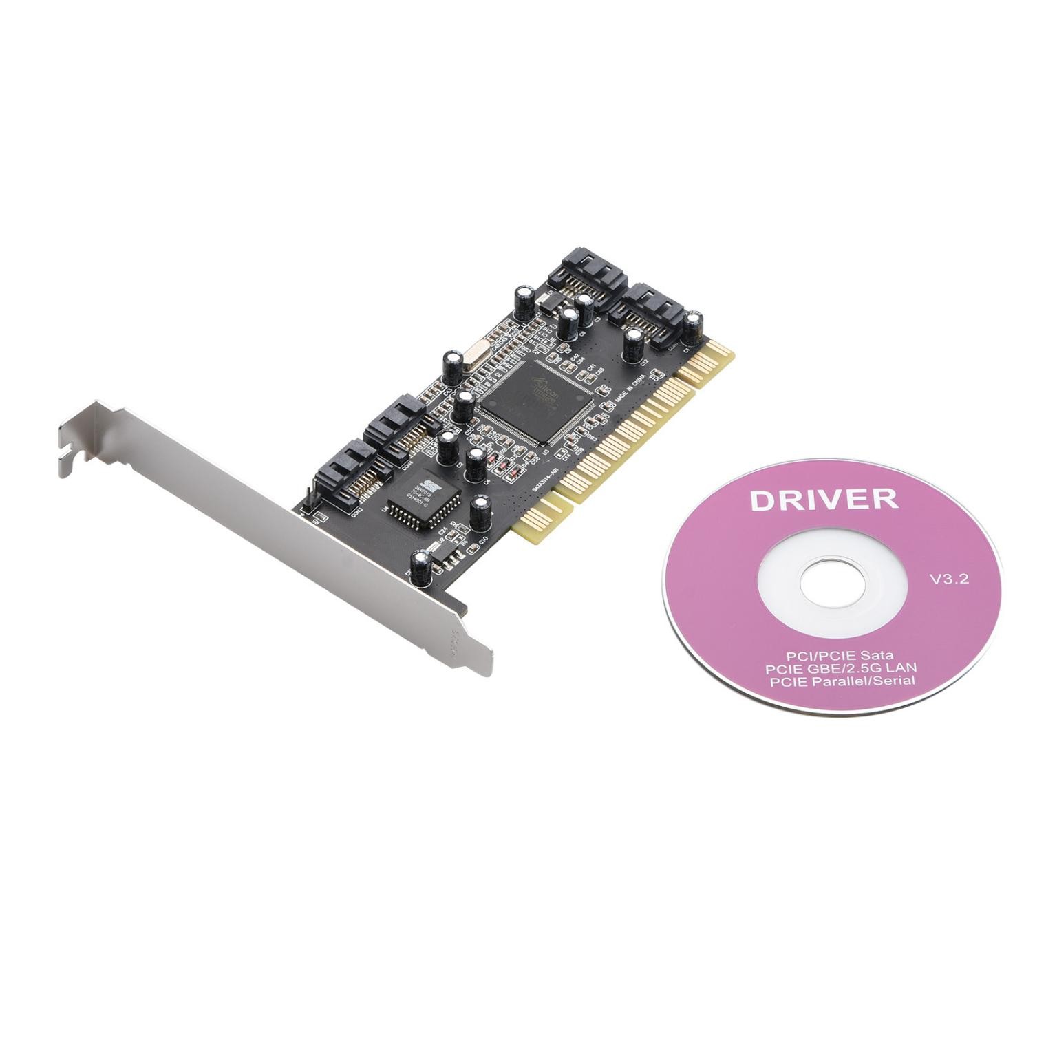4 Port SATA PCI Expansion Card PCI To SATA Adapter Card JBOD mode