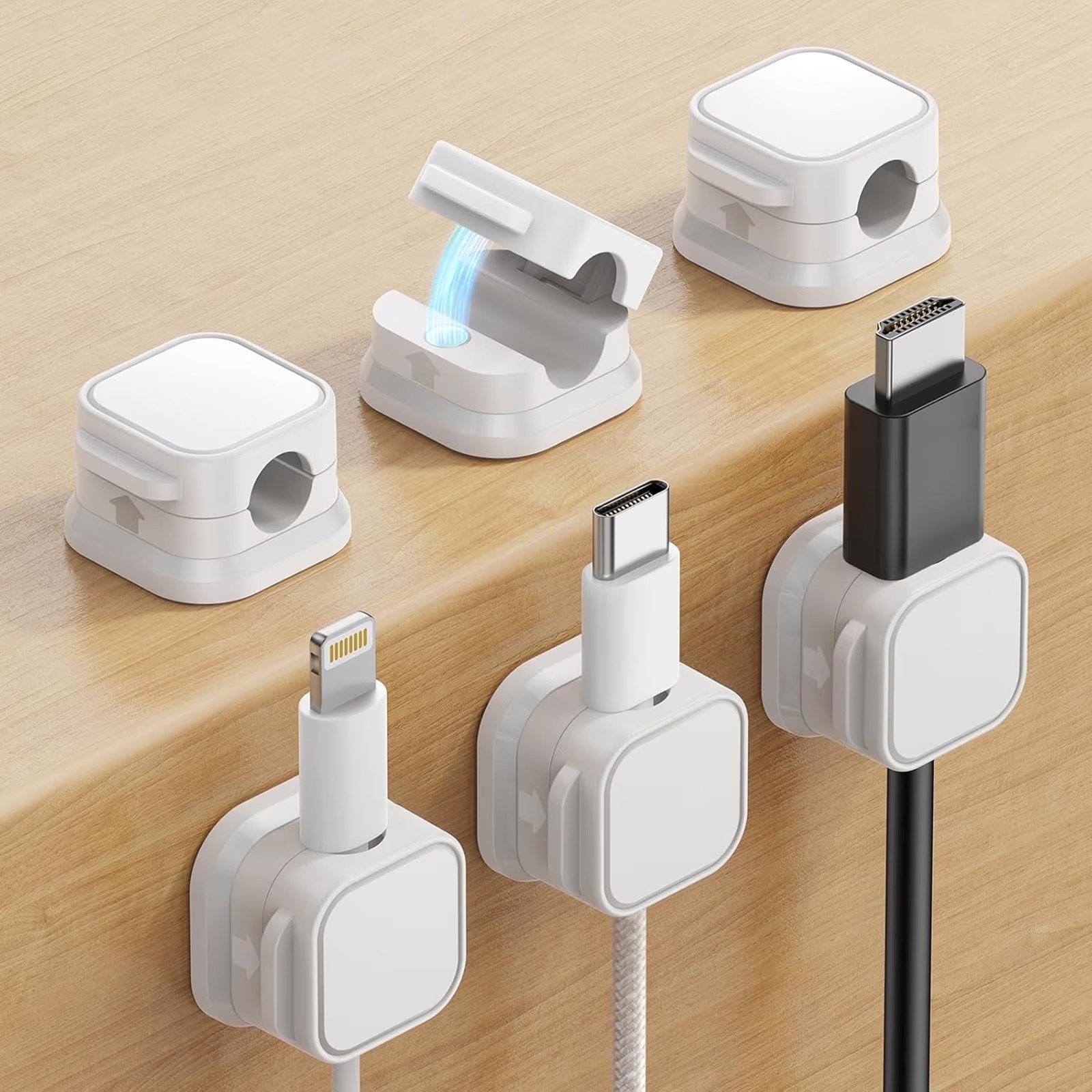 Cord Organizer- Mini Cable Clips, Magnetic Cord Organizer for Home Office, Desk,