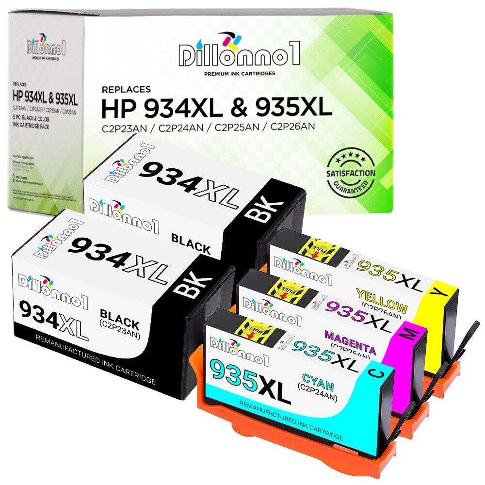 5 PK for HP 934XL 935XL Ink Cartridges for HP Officejet Pro 6830 6835 6230