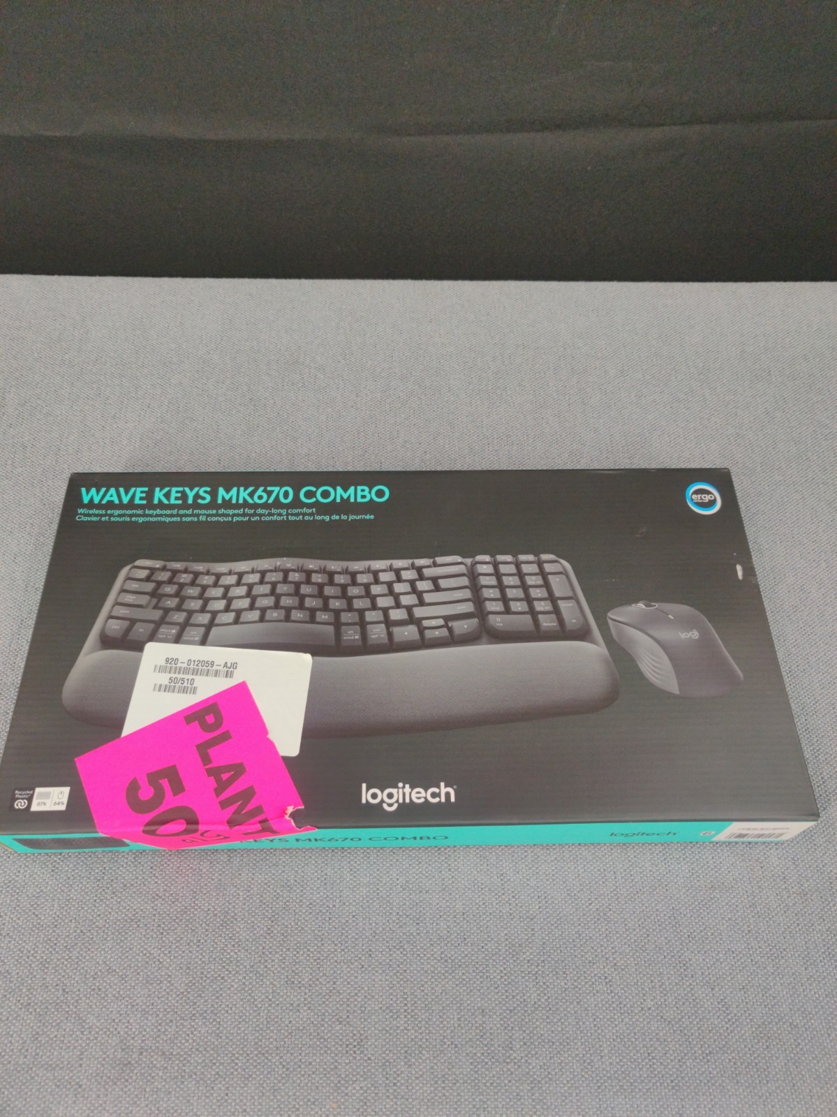 Logitech Wave Keys MK670 Combo, Wireless Ergonomic Keyboard + Wireless Mouse