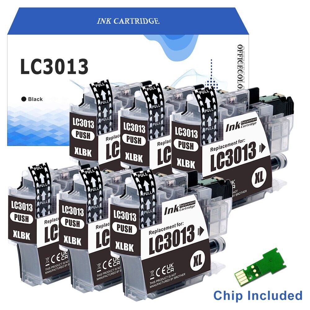 6BK LC3013 High Yield Ink for Brother MFC-497DW MFC-491DW MFC-895DW MFC-690DW