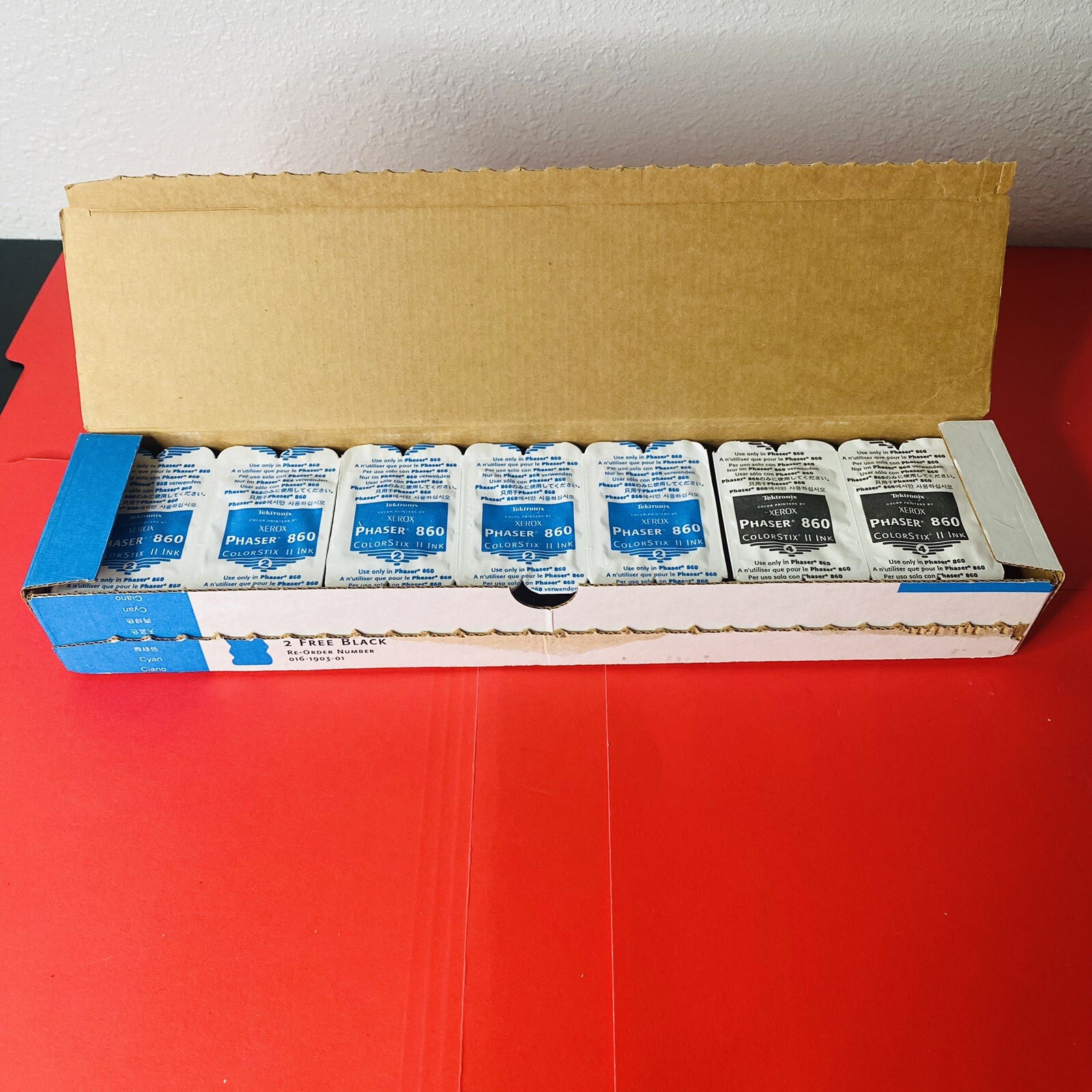 Xerox Tektronix Phaser 860 ColorStix II Ink 5 Cyan & 2 Black Expired