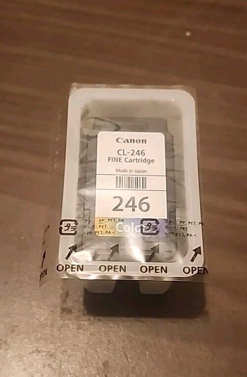 Canon CL-246 Color Ink Cartridge No Box, Sealed In Plastic Never Opened