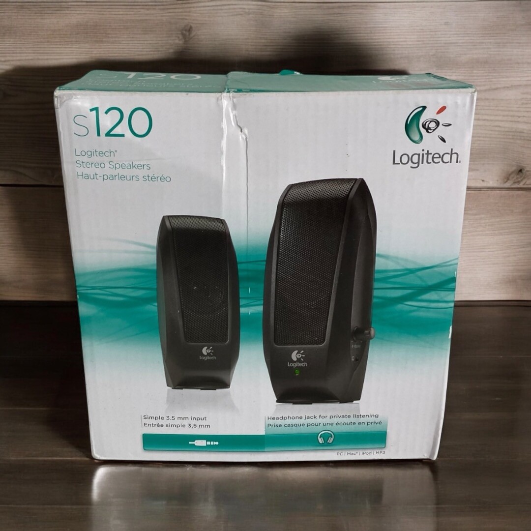 Logitech S-120 2.0 Channel Speakers New