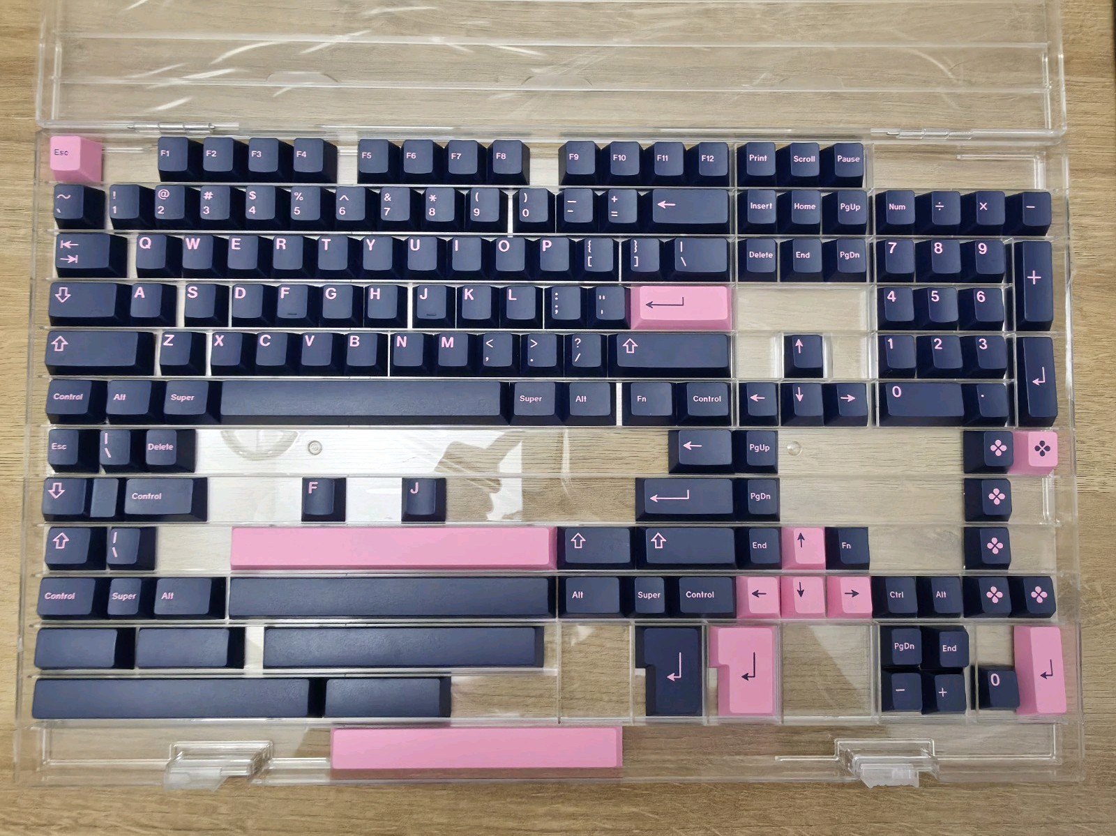 GMK Pink On Navy Keycap Set