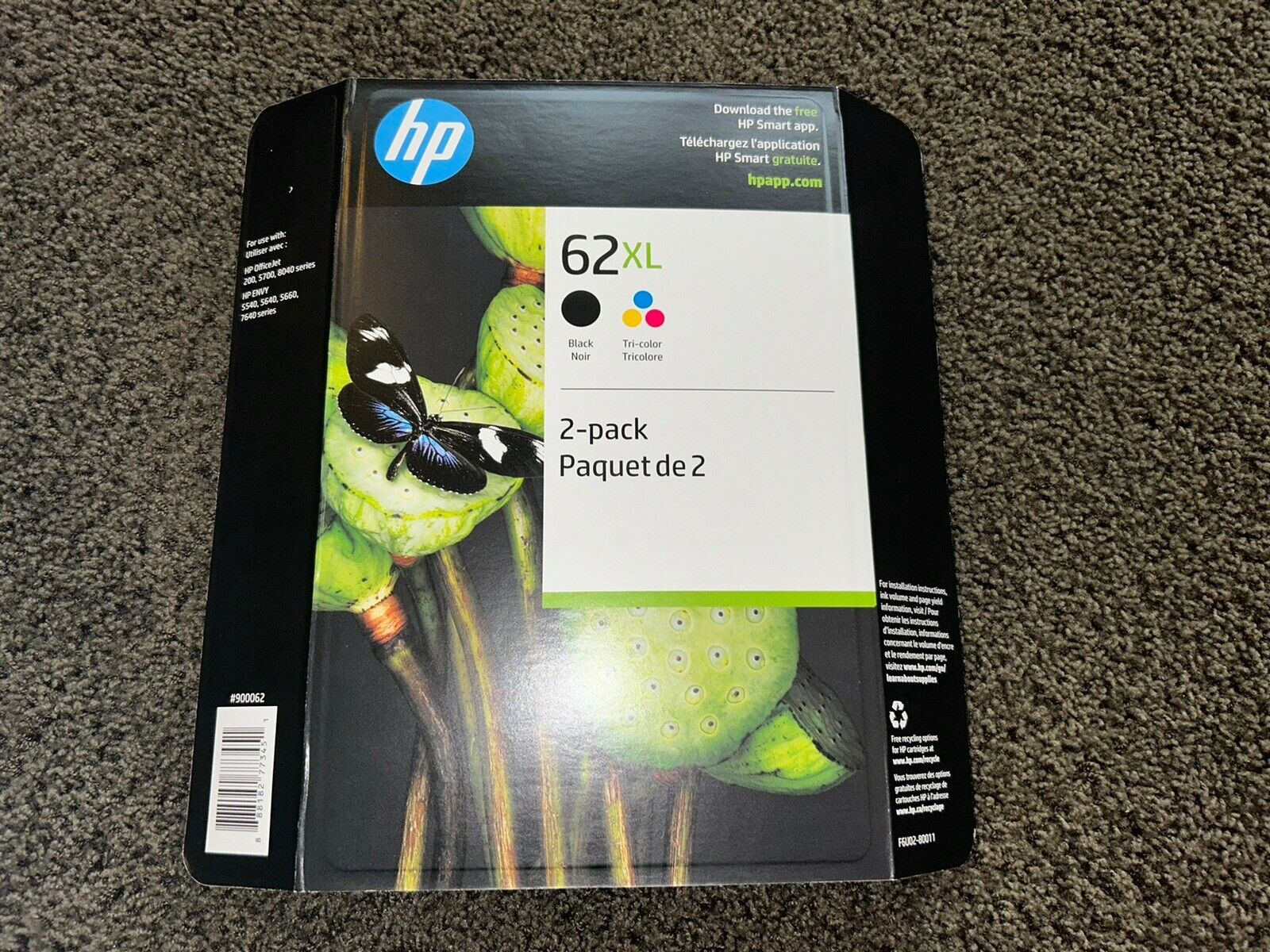 GENUINE HP 62XL Tri-Color & Black Ink Cartridges Twin Pack 2 Pack Jul 2024