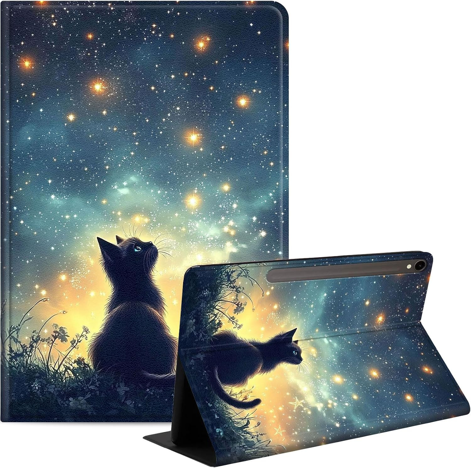 Case for Galaxy Tab S10 FE/ S9 FE 5G 10.9 Inch/Tab S9 11 Inch, Slim PU Leather
