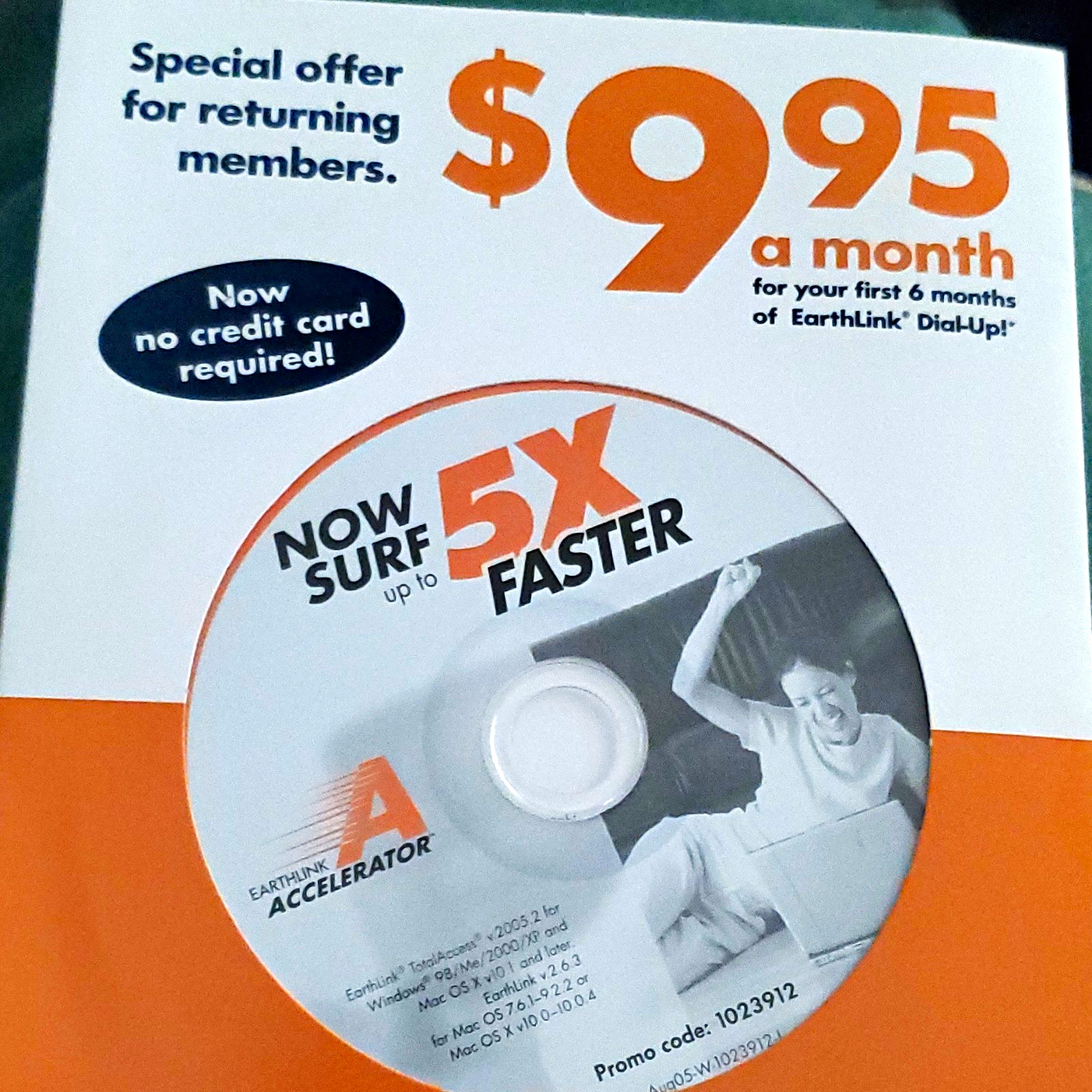 EarthLink Accelerator Internet Software CD for Windows & Mac OS X