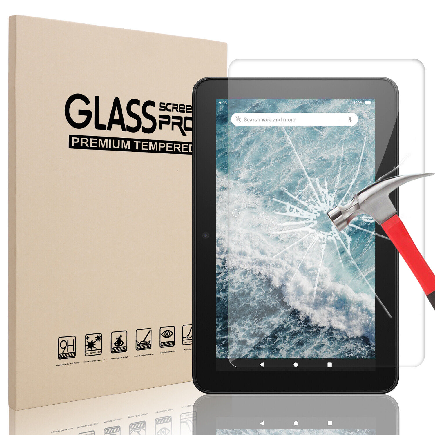 For Amazon All-New Fire 7 2022 (12th Gen) Tempered Glass Screen Protector Film