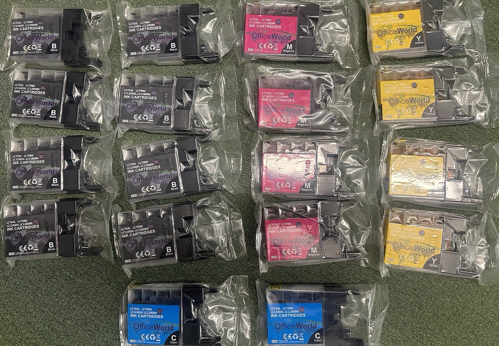 Printer Ink - Lot Of 18 - LC75XL LC79BK LC1240XL LC1280BK - Office World