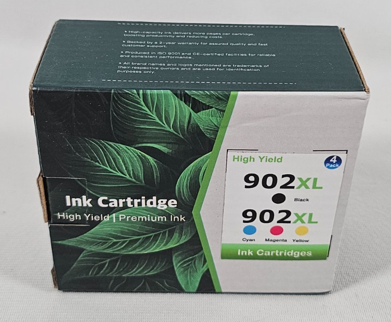 For HP 902XL OfficeJet Pro 6950 6951 4x Ink Cartridges Black Cyan Magenta Yellow