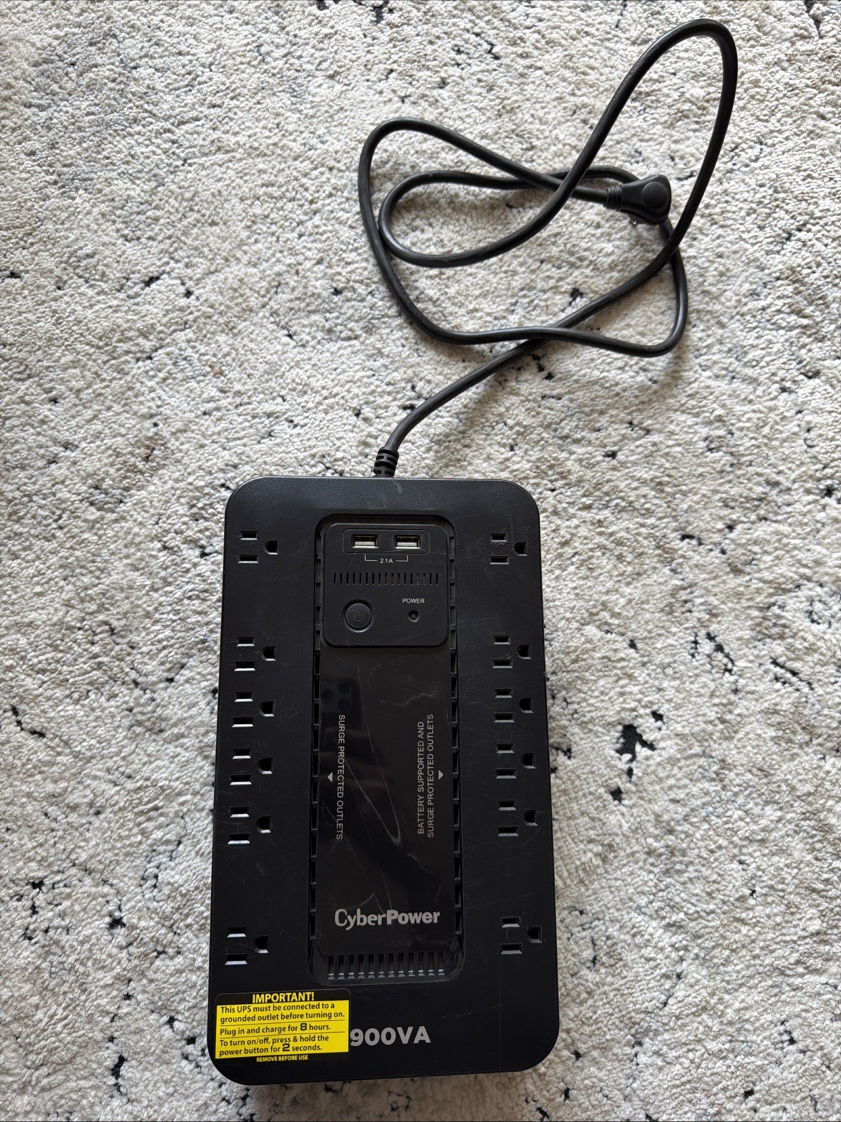 CyberPower Standby ST900U 900VA 12-Port Compact UPS - 120V AC