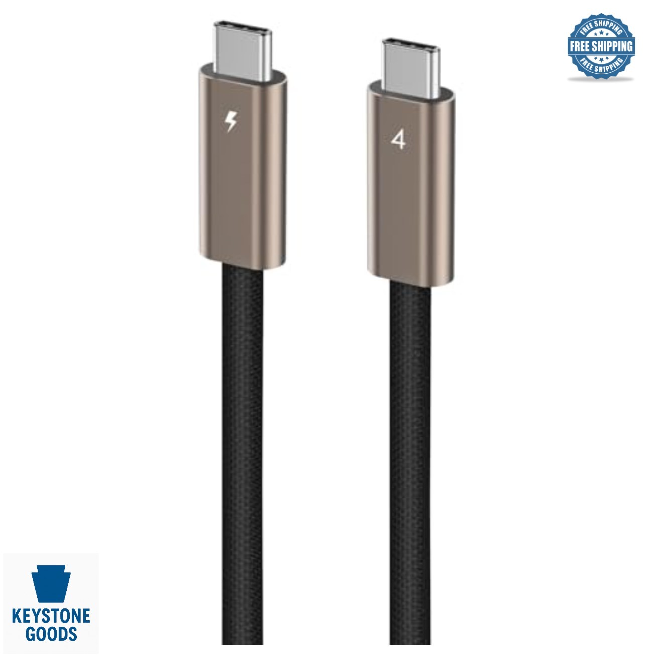USB C to USB C Cable 3.3FT 40Gbps USB4 Thunderbolt 4 Compatible Nylon Braided