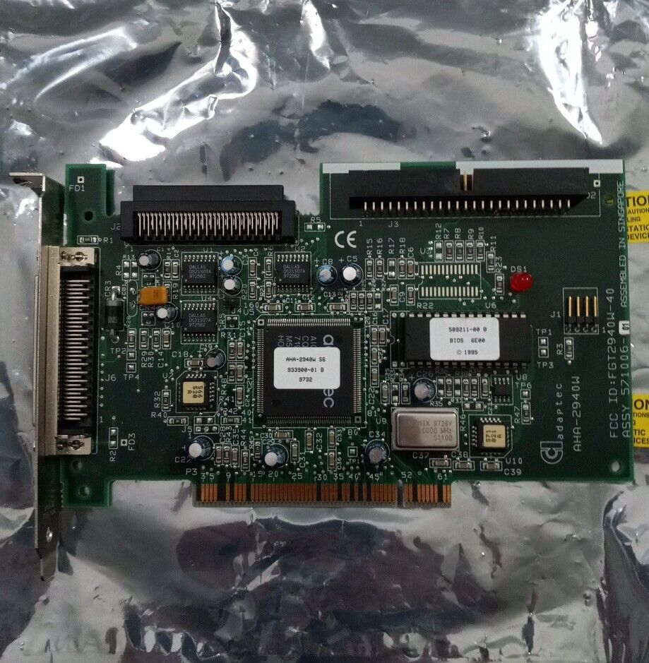 Adaptec AHA-2940W Ultra Wide SCSI Controller PCI Card 68&50Pin *Untested*