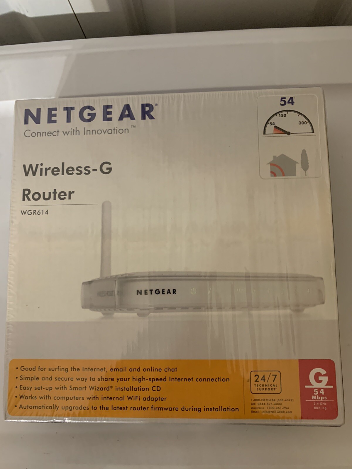 Netgear WGR614 54 Mbps 4-Port 10/100 Wireless G Router (WGR614NA) New