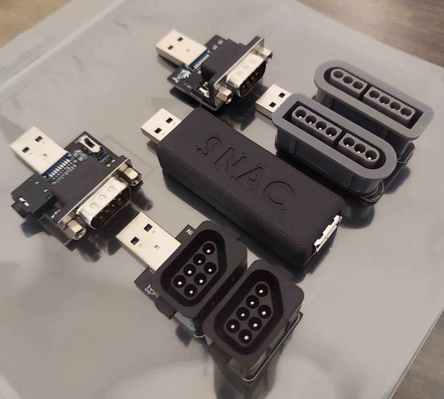 MiSTer FPGA SNAC Board w/ NES, SNES, Atari, and Genesis Controller Adapters