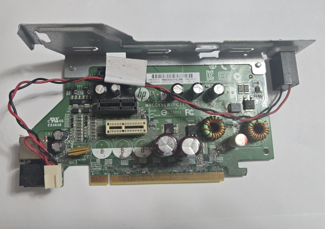 HP POS 24VDC Powered PCie to PCIe Riser Card 638944-001 640266-001 rp5800 rp5700