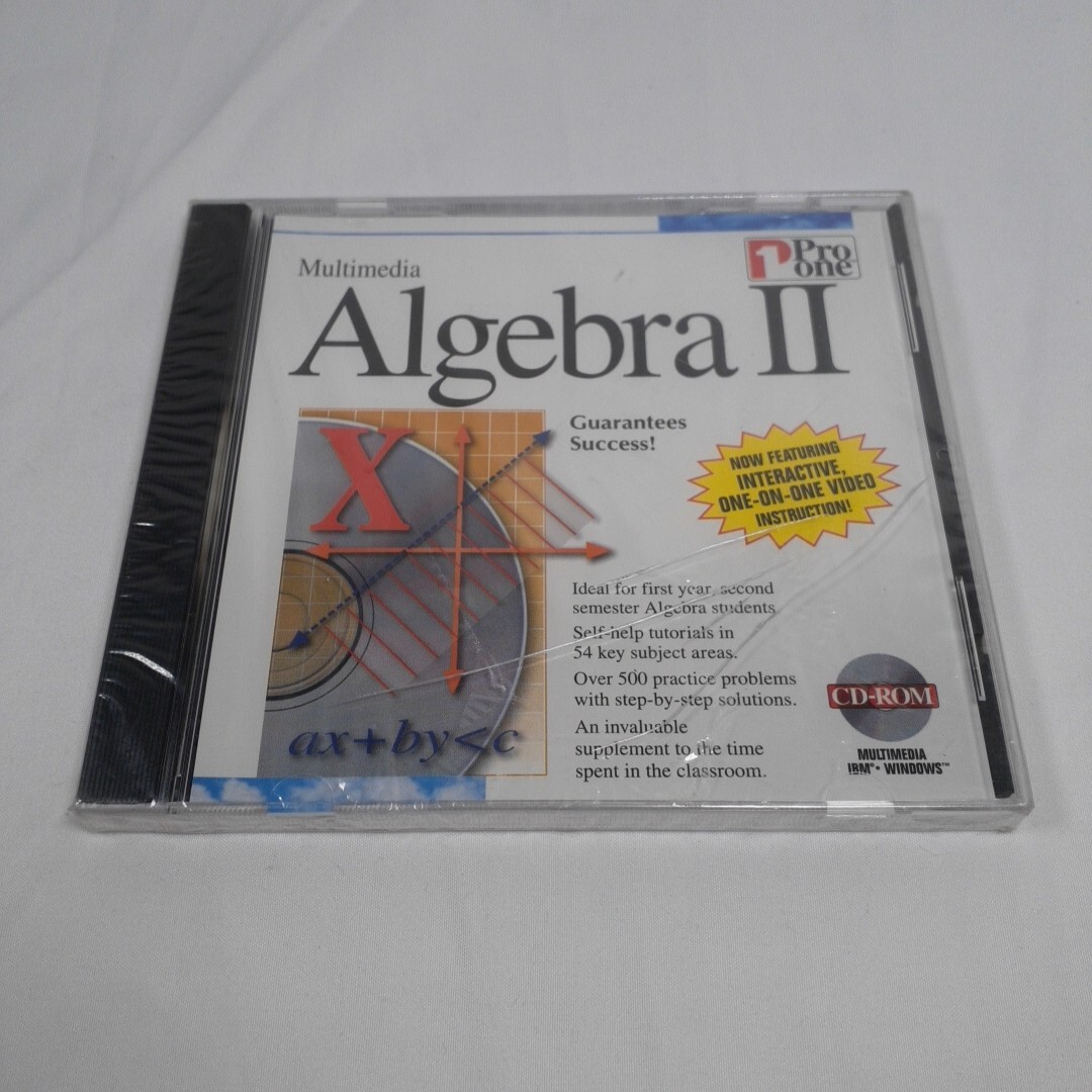 MULTIMEDIA Algebra II New CD-ROM Pro One Software