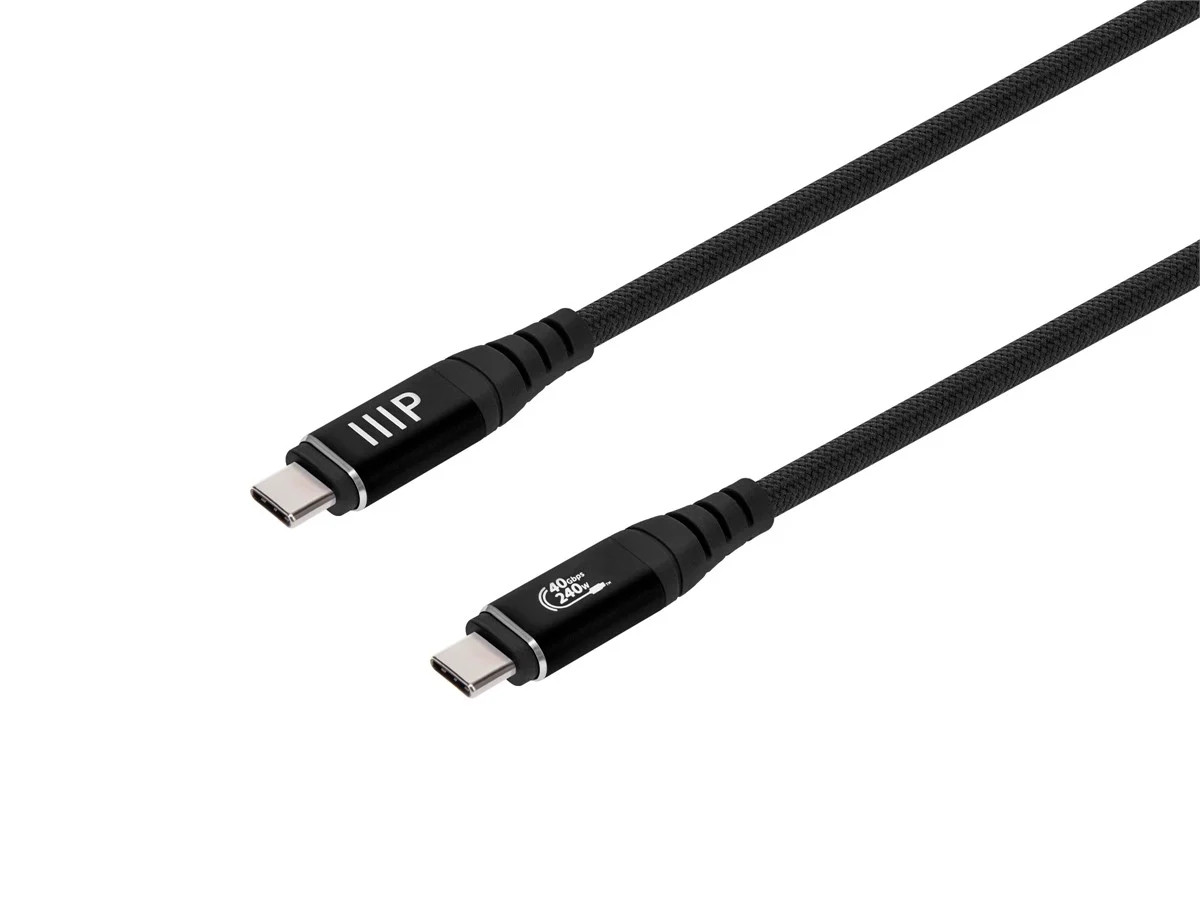 Monoprice USB4 40Gbps Cable - 240W EPR, 8K HDR, Braided, Ultra High-Speed, 3ft,
