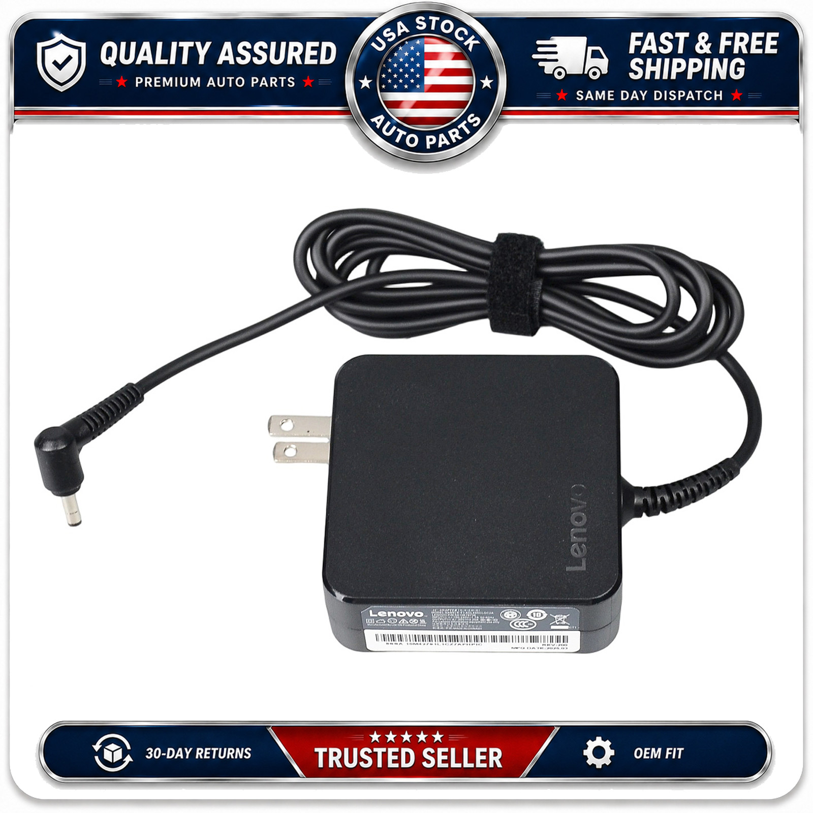 65W Notebook Adapter for Lenovo IdeaPad 110 310 710 4.0x1.7mm ADLX65CLGU2A US