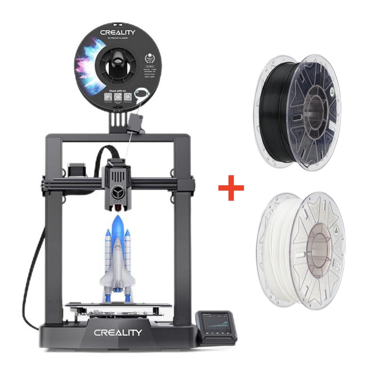 Creality Ender 3V3 KE 3D Printer with 2 Rolls Hyper RFID PLA Filaments