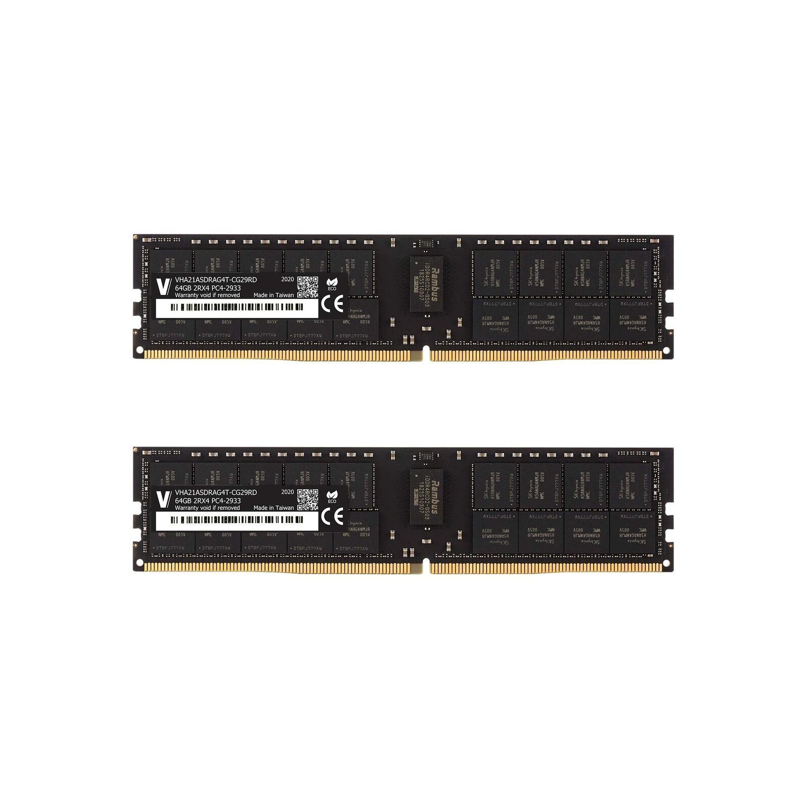 V-Color DDR4 128GB (2 x 64GB) Hynix IC 2933MHz(PC3-23400) R-DIMM for Apple Ma...