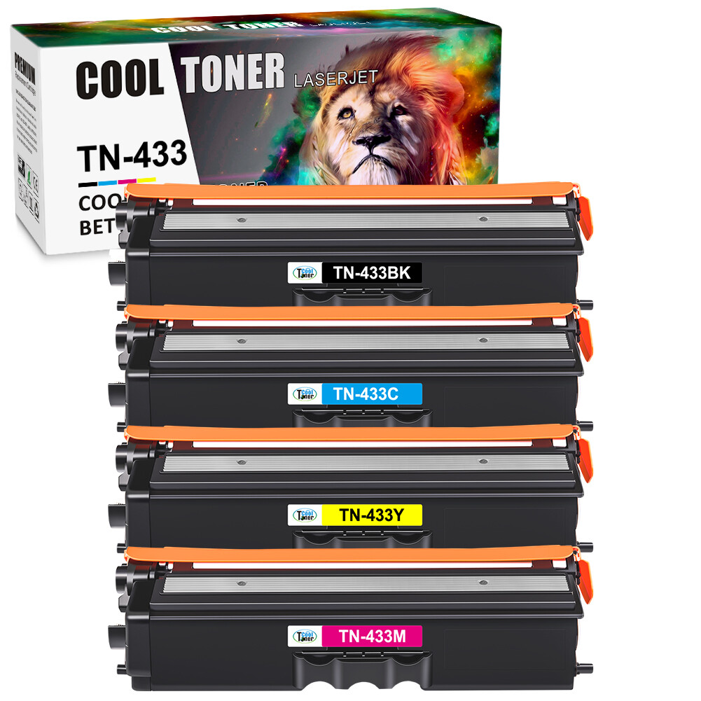 4PK Compatible For Brother MFC-L8610CDW MFC-L8900CDW Color Toner TN433 TN431 Ink