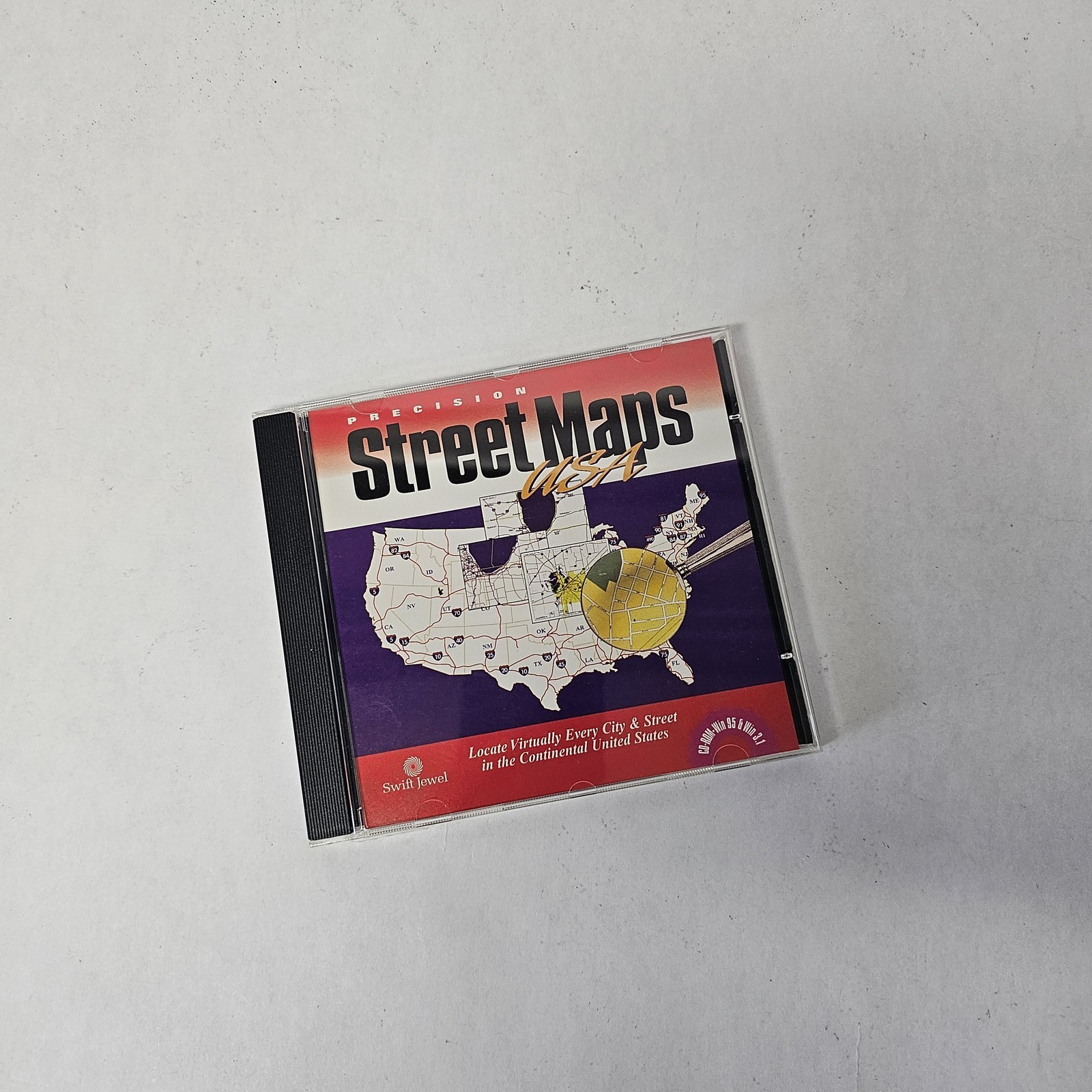 Precision Street Maps USA CD-ROM Software for Windows 95 3.1 98 NT Vintage Map