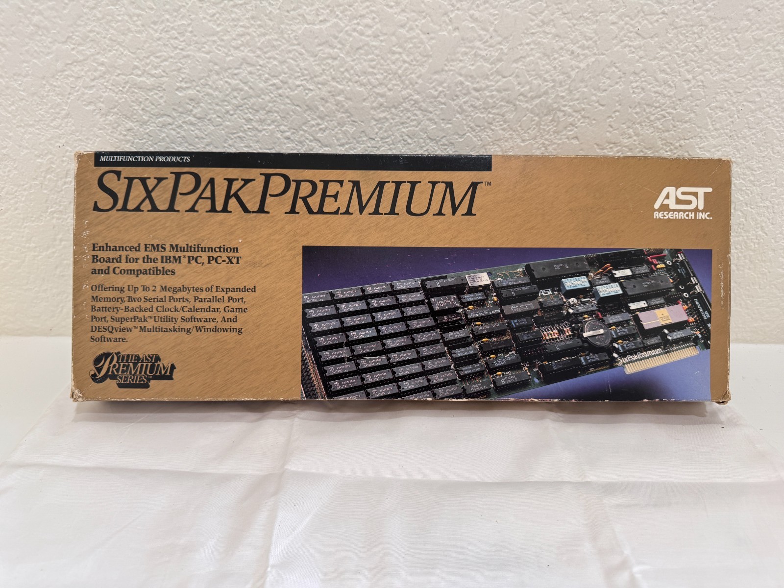 Vintage AST SixPakPremium CIB for IBM PC/XT - 256K - Boxed with Manual & Disk