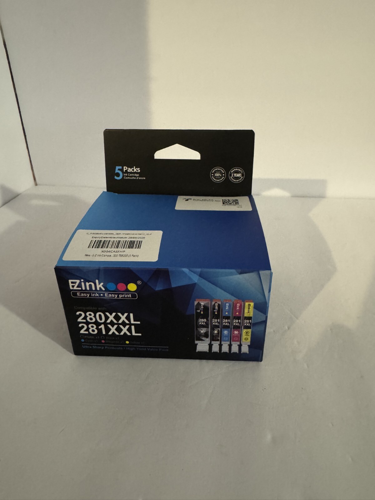 Ezink Easy Ink Easy Print 280XXl 281XXl 5pk Ink Cartridge