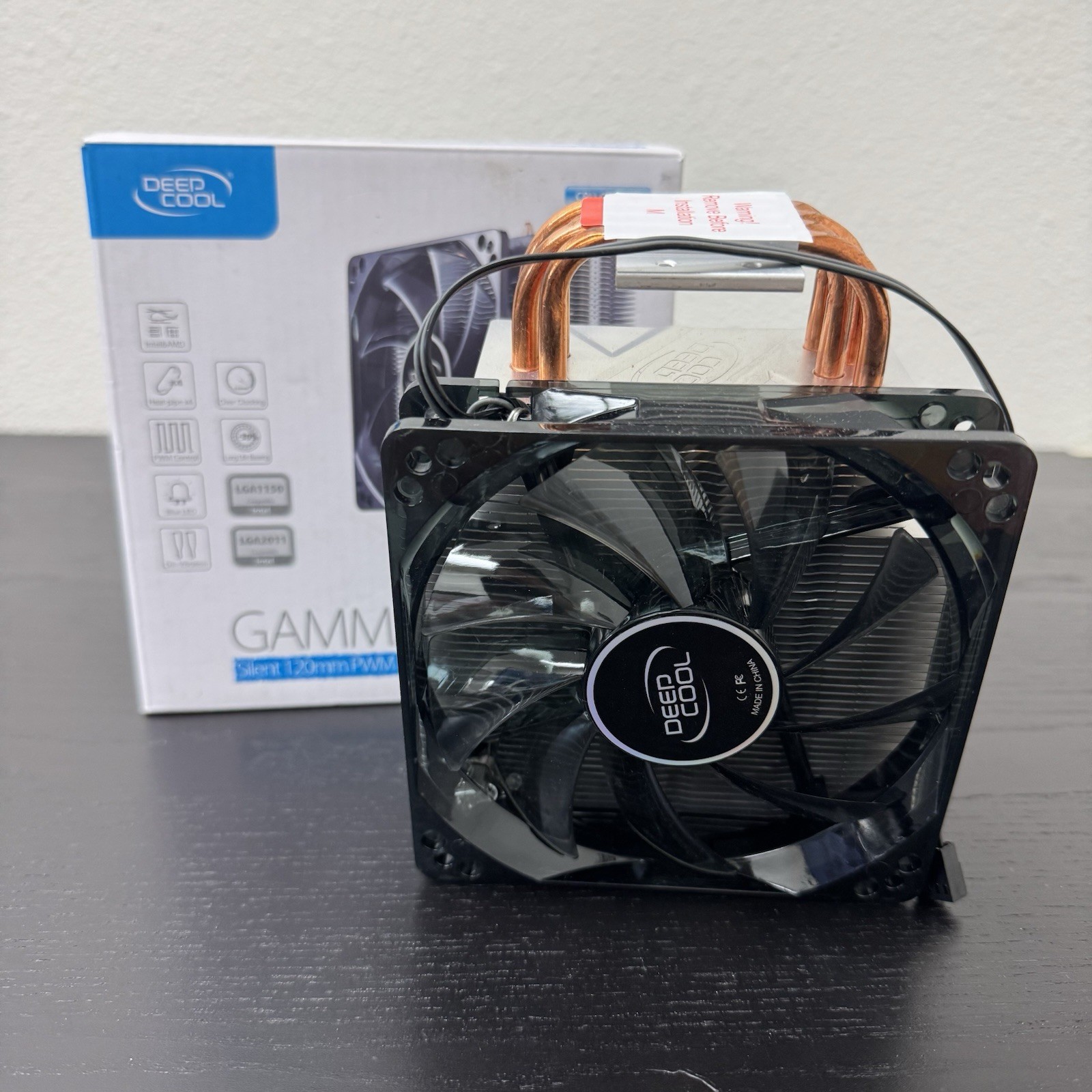 DeepCool GAMMAXX 400 CPU Cooler Silent 120mm PWM Fan w/ Blue LED Light Open Box
