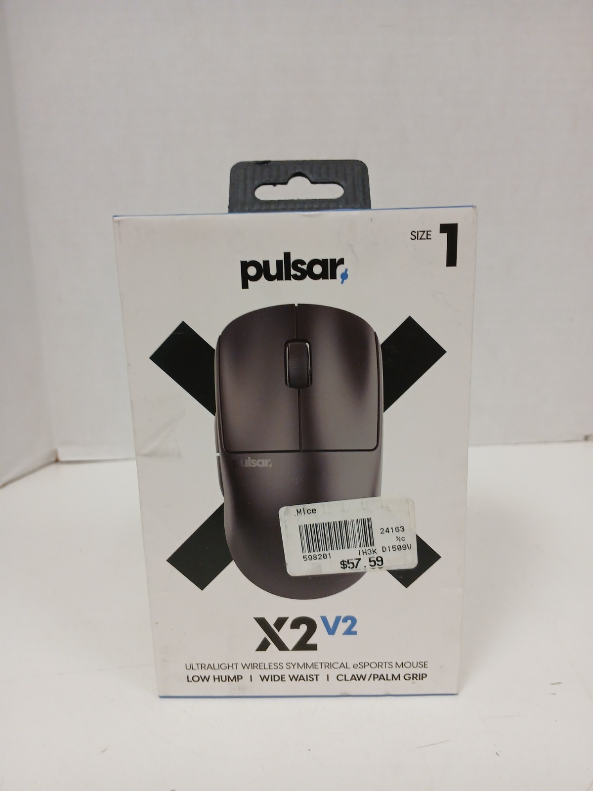 Pulsar X2 V2 Wireless eSports Gaming Mouse Black - Size 1 (Mini)  *NO CORD*