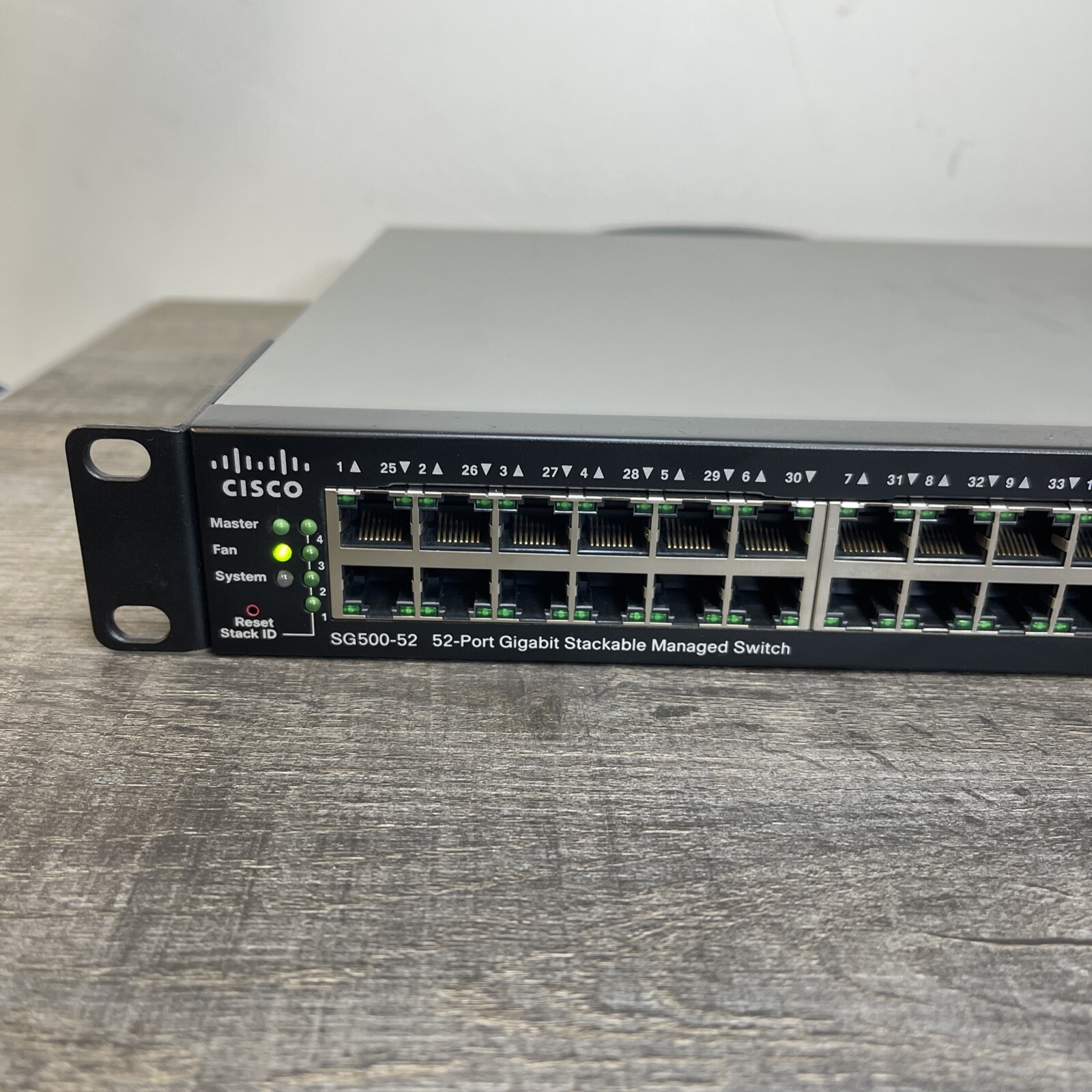 Cisco SG500-52-K9 52-Port Gigabit Stackable Managed Ethernet Network Switch Ears