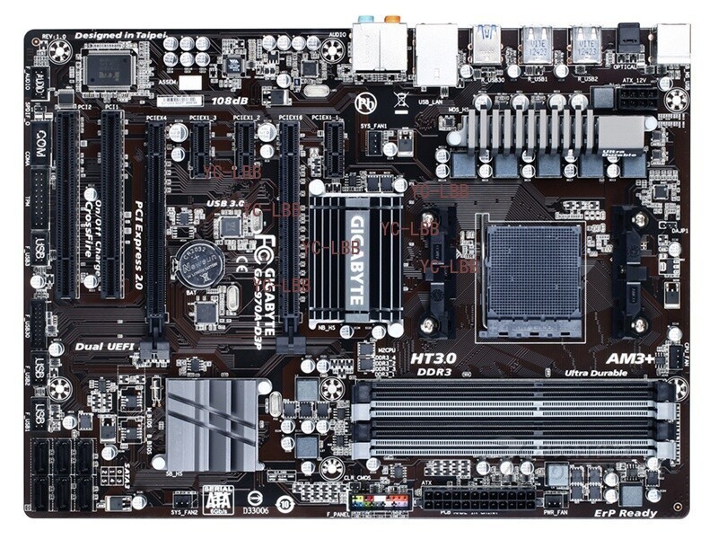 For GIGABYTE 970A-D3P motherboard AMD970 AM3/3+ 4*DDR3 32G ATX Tested ok