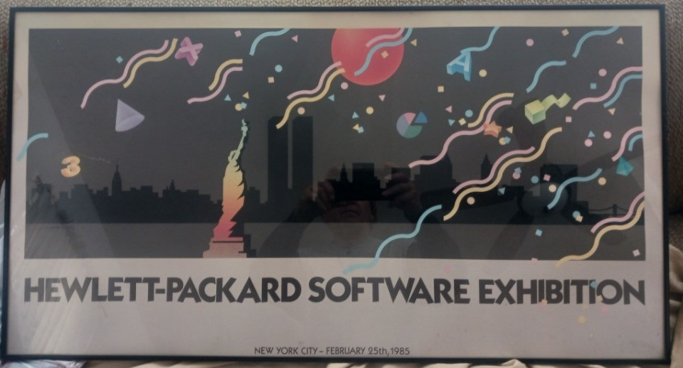 Hewlett Packard Software Exhibition Poster Very Rare  1985 Framed Poster