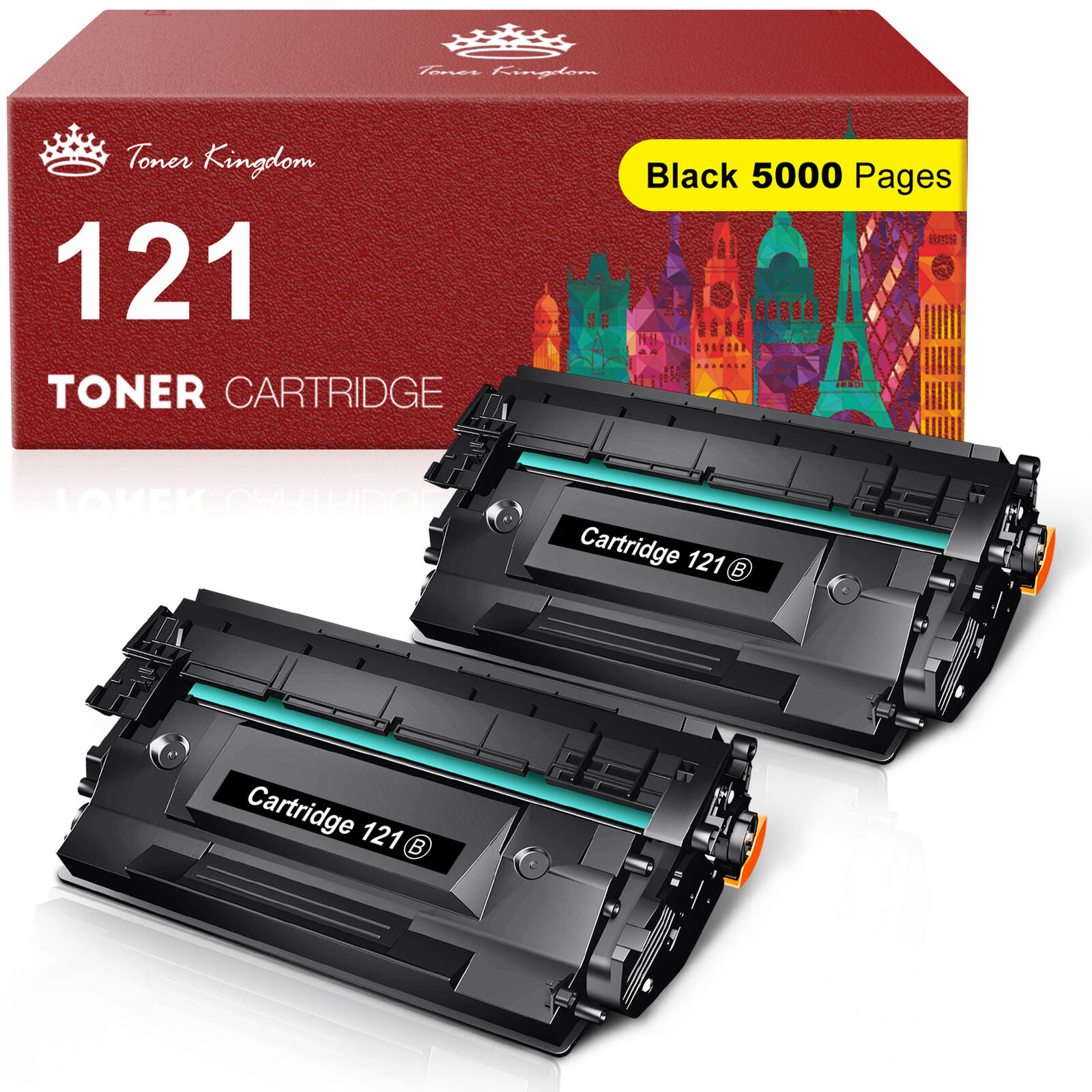 2 PK CRG121 3252C001 Black Toner Compatible for Canon 121 imageCLASS D1620 D1650