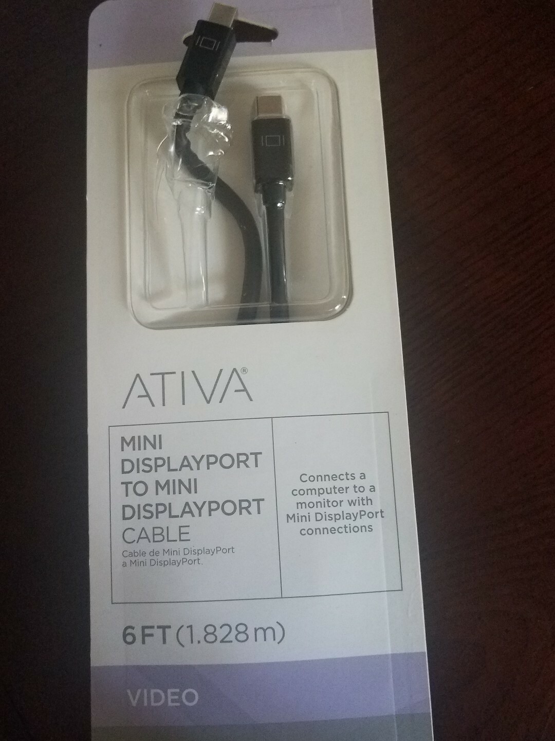 Ativa Mini Displayport to mini displayport cable 6 ft. video