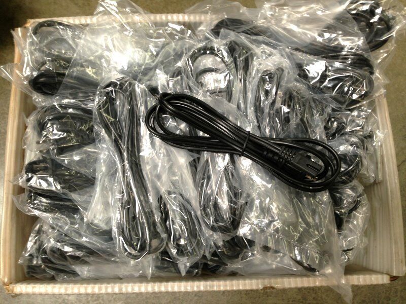 LOT 100 2-Prong AC Power Cord/Cable for PS2 PS3 PS4 Slim 18AWG 10A