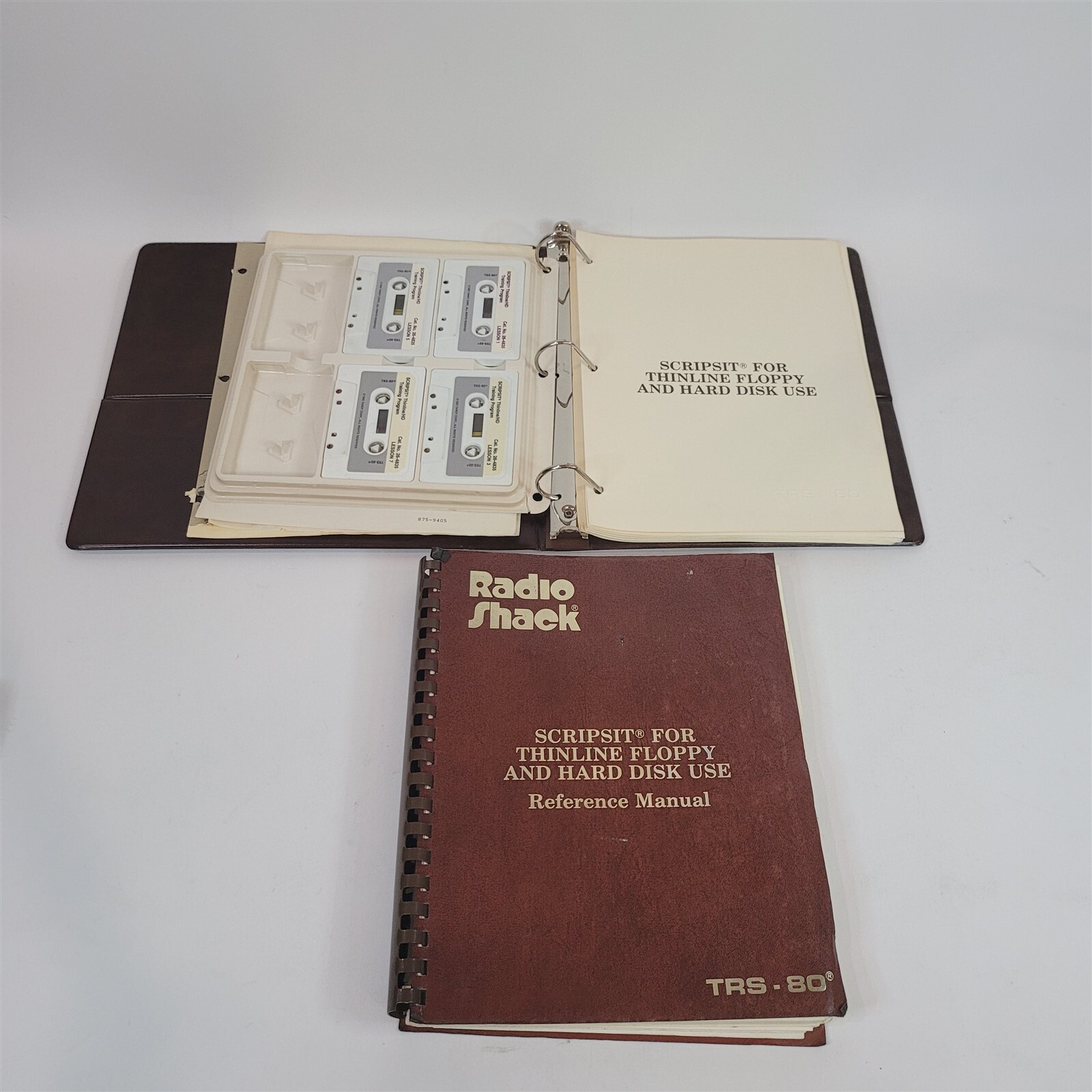 VTG 1983 Original TRS-80 SCRIPSIT Thinline Floppy & Hard Disk Software, Manuals