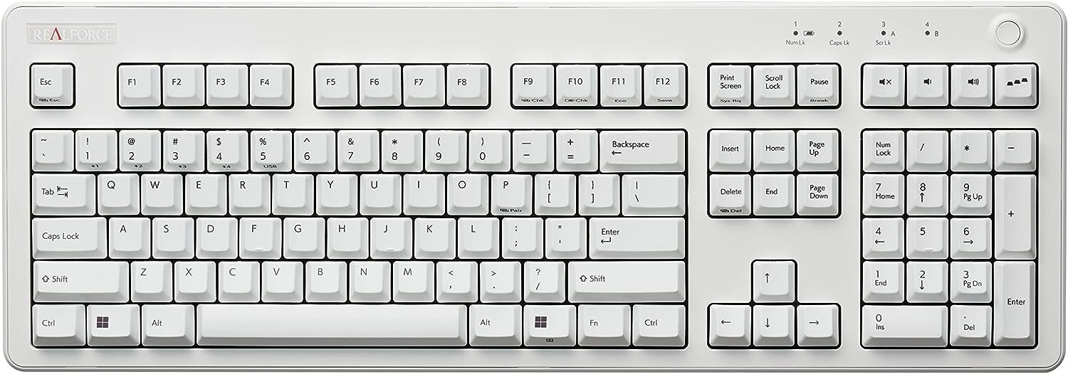 Topre REALFORCE R3 Keyboard R3HB21 Bluetooth 5.0 USB US ANSI 45g Super White